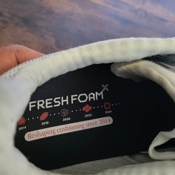 Men's New Balance V14 1080 Running Shoes - Gray with Red and Blue Accents - Picture 4 of 14